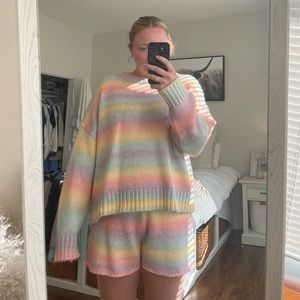 Something Navy Rainbow Sweater Set